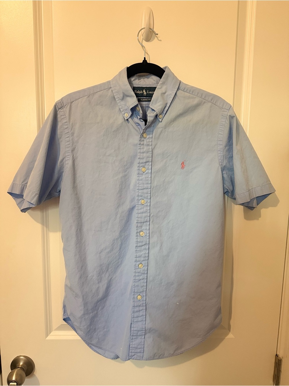 Polo Ralph Lauren Classic Fit Blue Short Sleeve Button Down Shirt S